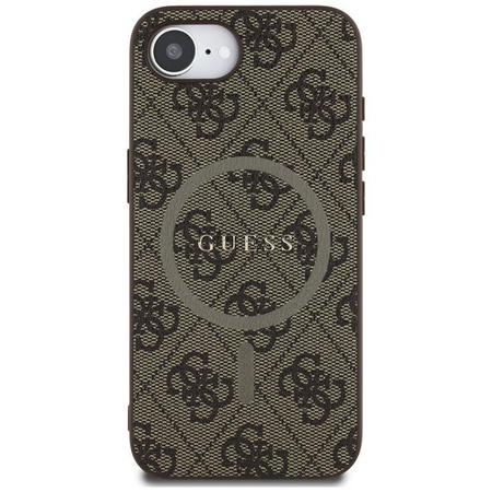 Guess 4G Ring Classic Logo MagSafe - Case for iPhone 16e (brown)