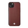 BMW Leather Diamond Pattern - Case for iPhone 14 (Burgundian)