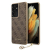 Guess 4G Charms Collection - Samsung Galaxy S21 Ultra tok (barna)