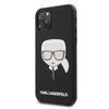 Karl Lagerfeld Iconic dombornyomott csillám tok - iPhone 11 Pro Max tok (fekete)
