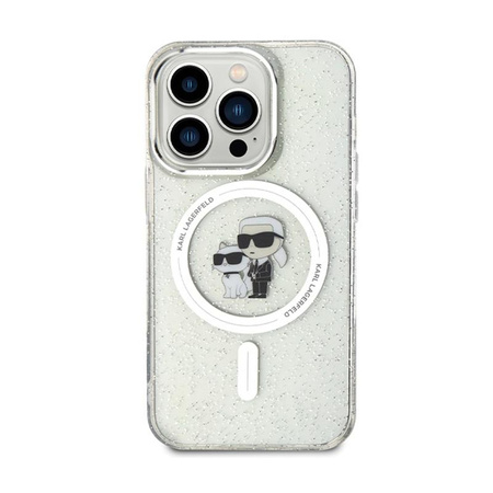 Karl Lagerfeld Karl & Choupette Glitter MagSafe - iPhone 14 Pro Case (Transparent)