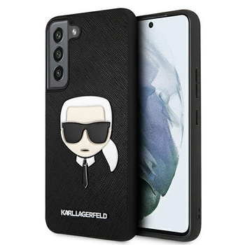Karl Lagerfeld Saffiano Ikonik Karl`s Head - pouzdro pro Samsung Galaxy S22 (černé)