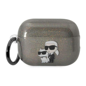 Karl Lagerfeld Glitter NFT Karl & Choupette - AirPods Pro 2 Case (black)