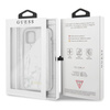 Guess Marble Tempered Glass Hardcase - Case iPhone 11 Pro (white)