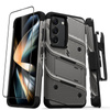 ZIZO BOLT Series - Armored case for Samsung Galaxy S23 with 9H glass for screen + holder with stand (gray)