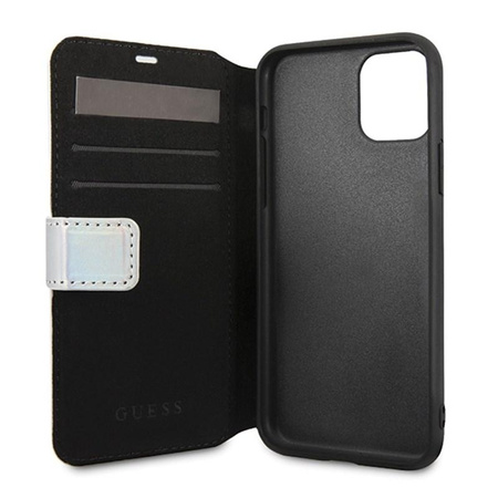 Guess Iridescent Booktype - Etui iPhone 11 (Silver)