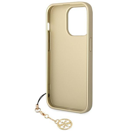 Guess 4G Charms Collection - Case for iPhone 14 Pro (Brown)
