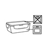 Alpina - set of three glass food containers, lunchbox