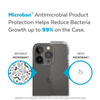 Speck Presidio Perfect-Clear with Glitter - iPhone 14 Pro Case with MICROBAN Coating (Clear / Gold Glitter)