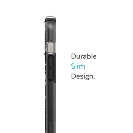 Speck Presidio Perfect-Clear with Impact Geometry + MagSafe - iPhone 15 Plus / 14 Plus Case with MICROBAN Coating (Clear / Black)