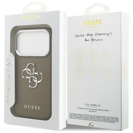 Guess Grained Big 4G Classic Logo - Case iPhone 17 Pro (brown)