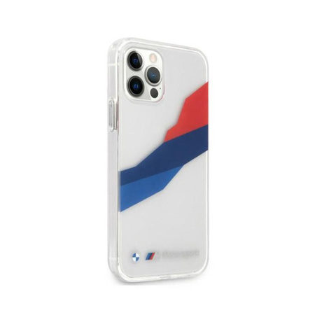 BMW Motorsport Tricolor - pouzdro pro iPhone 12 Pro Max (průhledné)