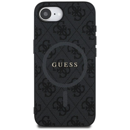 Guess 4G Ring Classic Logo MagSafe - Hülle für iPhone 16e (schwarz)