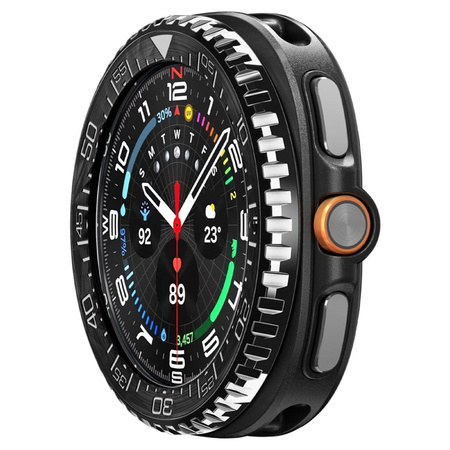 Spigen Bezel Tune Pro Diver - Case / Protective Bezel for Samsung Galaxy Watch 8 Classic 46 mm (Silver)