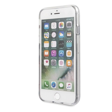 Guess Flower Shiny Collection N1 - pouzdro pro iPhone SE 2020 / 8 / 7 (černé)