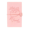 Pusheen - Carnet de voyage en cuir B6 (rose)