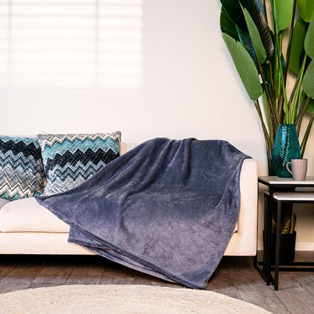 Couverture en flanelle 200x150cm (bleu)