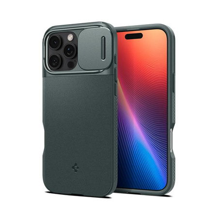 Spigen Optik Armor MagSafe - pouzdro pro iPhone 16 Pro (Abyss Green)