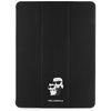 Karl Lagerfeld Book Cover Saffiano Magnetic Karl & Choupette - Coque pour iPad Air 13" M3 (2025) / iPad Air 13" M2 (2024) (noir)