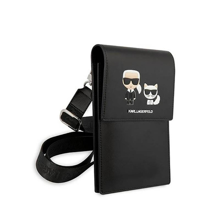 Karl Lagerfeld Karl+Choupette dombornyomott pénztárca telefontáska - okostelefon és kiegészítő táska (fekete)