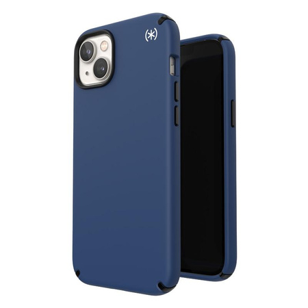 Speck Presidio2 Pro - Coque antibactérienne pour iPhone 15 Plus / 14 Plus (Bleu côtier / Noir / Blanc)