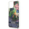 Guess Liquid Glitter Flower – Cover for iPhone 13 mini (Blue)