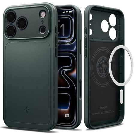 Spigen Thin Fit Mag MagSafe - Hülle für iPhone 17 Pro (Abyss Green)