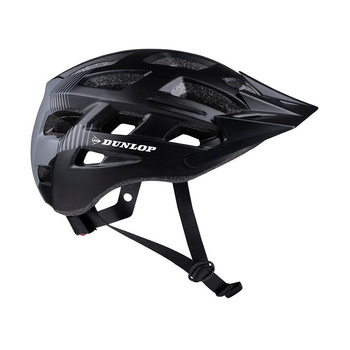 Dunlop - MTB Fahrradhelm 6xLED r. L (Schwarz-grau)