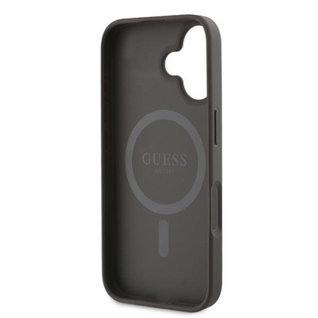 Guess 4G Printed Stripes MagSafe - Hülle iPhone 16 Plus (braun)