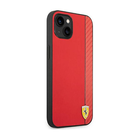 Ferrari Carbon - iPhone 14 Tasche (Rot)