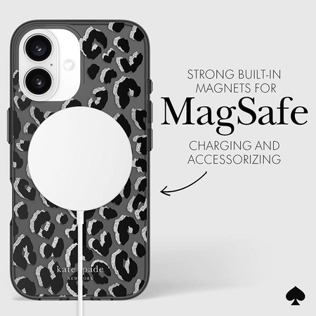 Kate Spade New York Protective MagSafe - iPhone 16 Case (City Leopard)