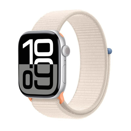 Crong Nylon - Bracelet sport pour Apple Watch 38/40/41/42 mm (Starlight)
