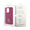 Guess 4G Strass Metall Logo - iPhone 15 Pro Tasche (rosa)