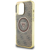 Guess IML Metal Glitter 4G Circle Circle Triangle MagSafe - tok iPhone 16 Pro Max (barna)