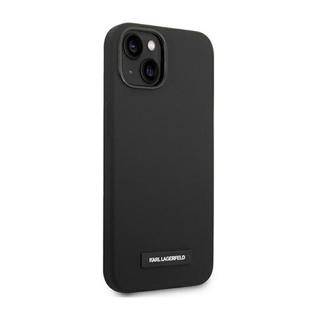 Karl Lagerfeld Silicone Plaque Magsafe - pouzdro na iPhone 14 (černé)