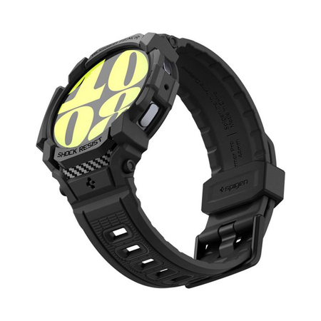 Spigen Rugged Armor Pro - Armband + Tasche für Samsung Galaxy Watch 7 40 mm (Mattschwarz)