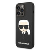 Karl Lagerfeld Silikon Ikonik Karl's Head MagSafe - Hülle für iPhone 14 Pro Max (Schwarz)