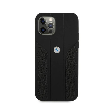 BMW Leather Curve Perforate - Hülle für iPhone 12 / iPhone 12 Pro (Schwarz)