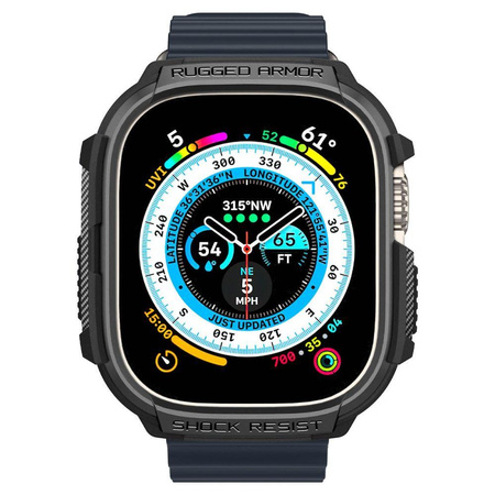 Spigen Rugged Armor - Pouzdro pro Apple Watch Ultra 49 mm (černé)