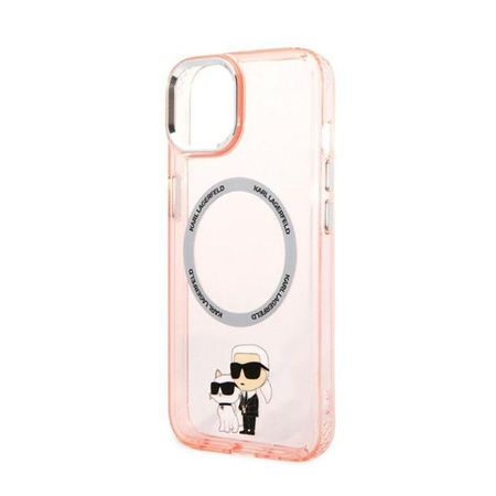 Karl Lagerfeld IML NFT Karl & Choupette MagSafe - Hülle für iPhone 14 Plus (Pink)