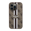 Guess 4G Étui MagSafe à rayures imprimées - iPhone 14 Pro Max (Marron)