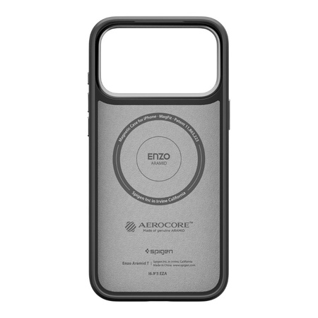 Spigen Enzo Aramid T Mag MagSafe - Case for iPhone 17 Pro Max (Black/Silver)