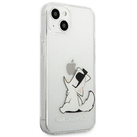 Karl Lagerfeld Choupette Fun - pouzdro pro iPhone 13 Mini (průhledné)