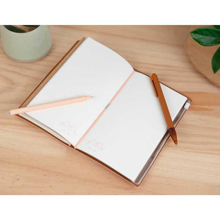 Pusheen - Carnet de voyage en cuir B6 (rose)
