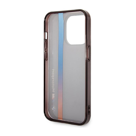 BMW Tricolor Stripe - iPhone 14 Pro Max Tasche (Schwarz)