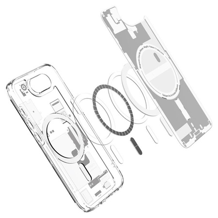 Spigen Ultra Hybrid MagSafe - étui pour iPhone 16e (Zero One White)