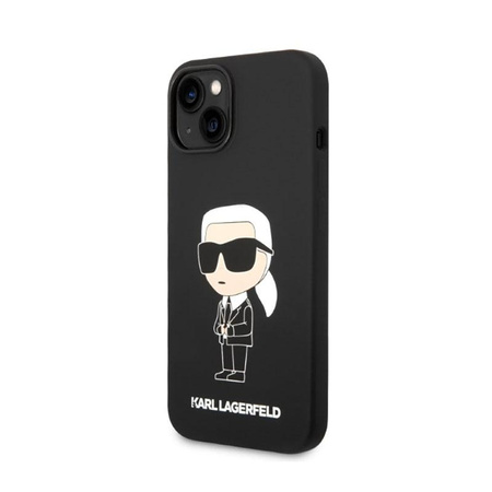 Karl Lagerfeld Silicone NFT Ikonik - pouzdro pro iPhone 14 Plus (černé)