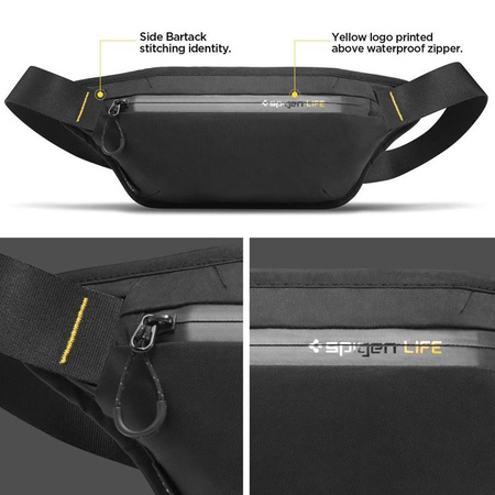Spigen KD411 Waist Bag Klasden - Tasche für Telefon / Gürteltasche (Schwarz)