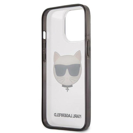Karl Lagerfeld Choupette Head - iPhone 13 Pro Case (clear / black frame)