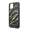 Guess Marble Glass Gold Glitter - Coque iPhone 11 Pro (noir)